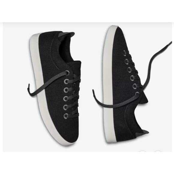Allbirds WP Wool‎ Pipers Black And White Wool Washable Sneakers Size 9 - Picture 1 of 12